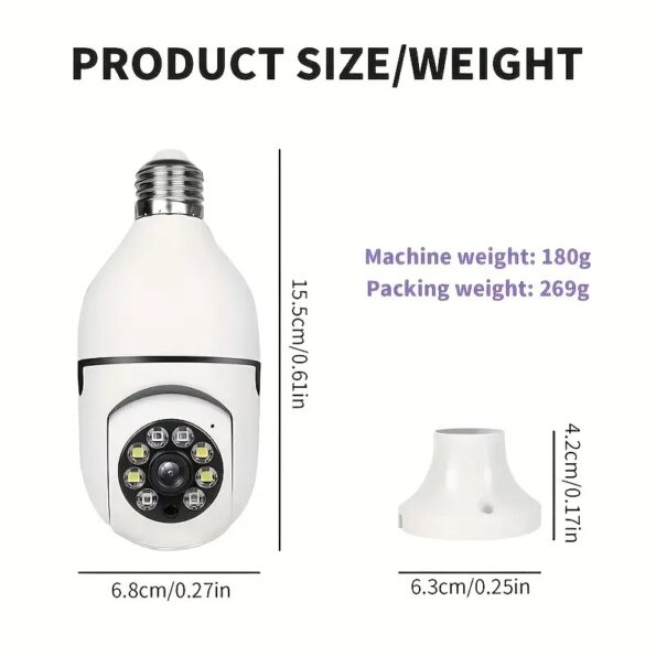 E27 Bulb Socket 1080p IP WiFi Camera HD - Image 4